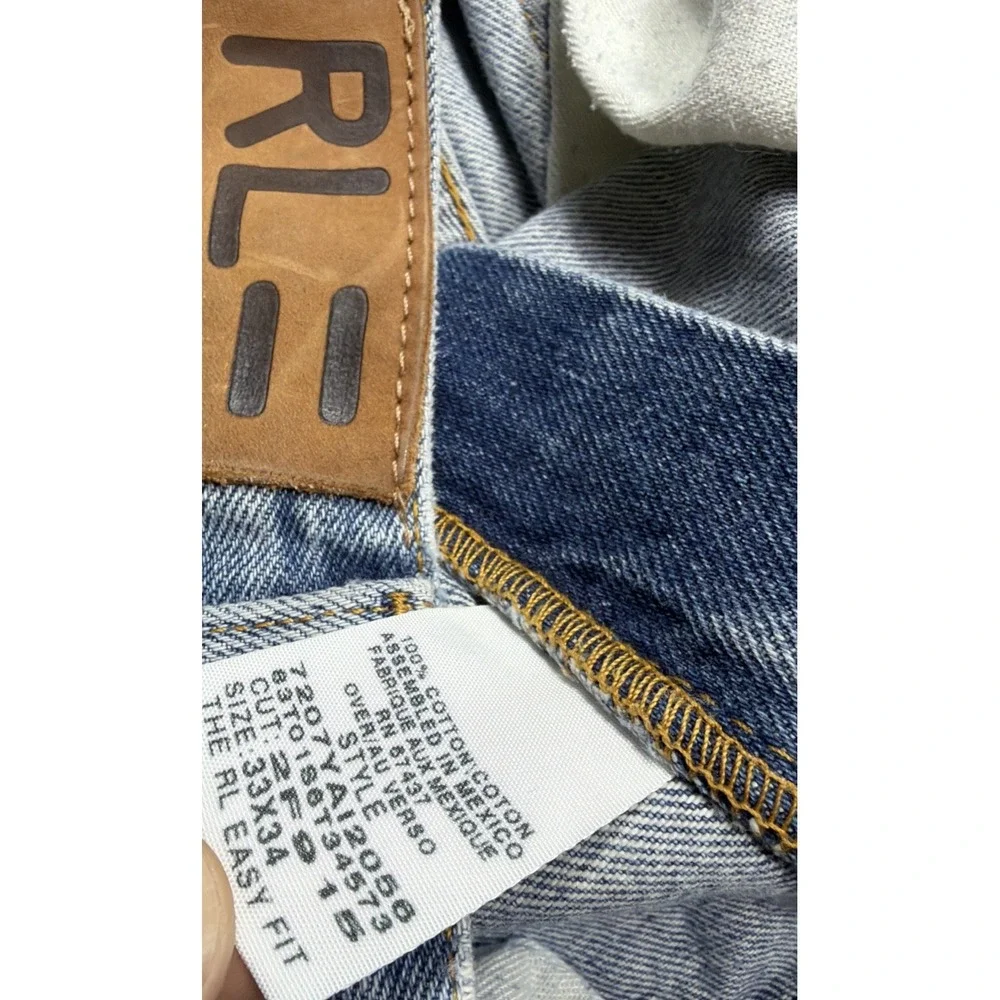 Vintage 90's Polo Ralph Lauren Jeans Men's Size 33 33x30 Light Wash Easy Relaxed